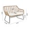 Manhattan Comfort Antibes 2.0 Steel Rattan 4-Piece Patio Conversation Set with Cushions in Cream OD-CV011-CR - alternate 6